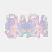 Niedliche Pastellfarben Unicorns Regenbogen Donuts Geschenkschachtel (Ungefaltet)