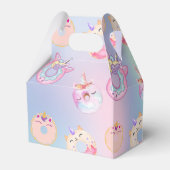 Niedliche Pastellfarben Unicorns Regenbogen Donuts Geschenkschachtel (Vorderseite)