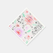 Niedliche pastellfarbene Azteken Serviette (Ecke)