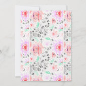 Niedliche pastellfarbene bläserne aztec Graduierun Einladung (Rückseite)