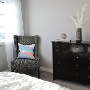 Niedliche pastellfarbene blaue Korallenbezeichnung Kissen