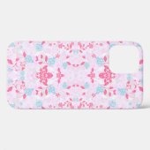 Niedliche pastellfarbene Blumenmuster Case-Mate iPhone Hülle (Rückseite (Horizontal))