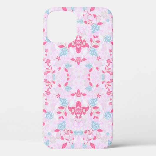 Niedliche pastellfarbene Blumenmuster Case-Mate iPhone Hülle (Rückseite)