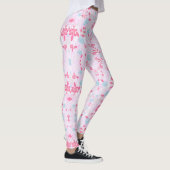 Niedliche pastellfarbene Blumenmuster Leggings (Rechts)