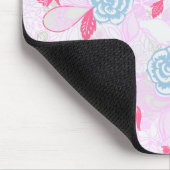 Niedliche pastellfarbene Blumenmuster Mousepad (Ecke)