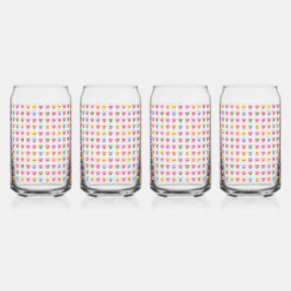 Niedliche pastellfarbene, kleine Bonbonherzen Dosenglas