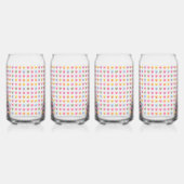 Niedliche pastellfarbene, kleine Bonbonherzen Dosenglas (Links)