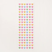 Niedliche, pastellfarbene Konversationsmuster Yogamatte (Rückseite)