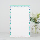 Niedliche pastellfarbene Kunstmuster Briefpapier (Stehend Vorderseite)