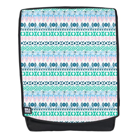 Niedliche pastellfarbene Kunstmuster Rucksack (Vorderseite)