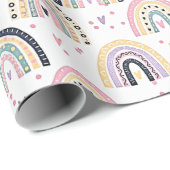 Niedliche pastellfarbene Regenbogen Geschenkpapier (Rolleneckpunkt)