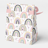 Niedliche pastellfarbene Regenbogen Geschenkschachtel (Rückseite)