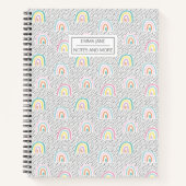 Niedliche pastellfarbene Regenbogen mit kleinen No Notizblock (Vorderseite)