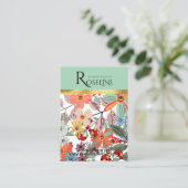 Niedliche pastellfarbene Rosa Blume Ofenanzeige Visitenkarte (Stehend Vorderseite)