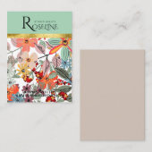 Niedliche pastellfarbene Rosa Blume Ofenanzeige Visitenkarte (Vorne/Hinten)