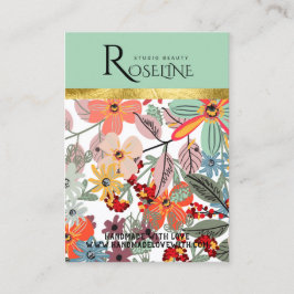 Niedliche pastellfarbene Rosa Blume Ofenanzeige Visitenkarte