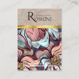 Niedliche pastellfarbene Rosa Blume Ofenanzeige Visitenkarte