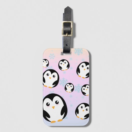 Niedliche Pastellfarbengefälle Gepäckanhänger (Vorderseite Vertikal)