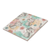 Niedliche Pastellkatze Kawaii, nahtlos Fliese (Seite)