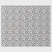 Niedliche Pastellleopardenmuster auf Weiß Geschenkpapier (Flach)