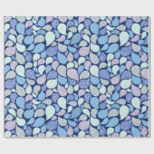 Niedliche Pastellmaus Tear Drop Girl Ocean Muster Geschenkpapier (Flach)