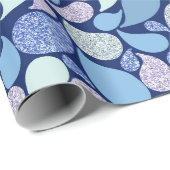 Niedliche Pastellmaus Tear Drop Girl Ocean Muster Geschenkpapier (Rolleneckpunkt)