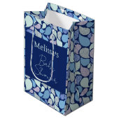 Niedliche Pastellmaus Tear Drop Girl Ocean Muster Mittlere Geschenktüte (Vorderseite Schrägansicht)