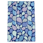 Niedliche Pastellmaus Tear Drop Girl Ocean Muster Mittlere Geschenktüte (Rückseite)