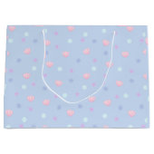 Niedliche Pastellmuscheln und Perlen in Periwinkle Große Geschenktüte (Vorderseite)