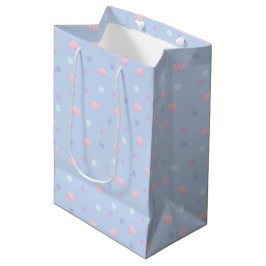 Niedliche Pastellmuscheln und Perlen in Periwinkle Mittlere Geschenktüte