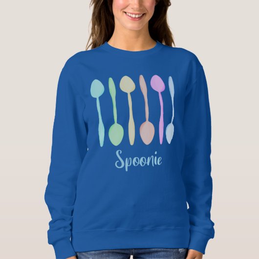 Niedliche Pastellöffel "Spoonie" Sweatshirt (Vorderseite)