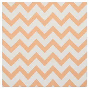 Niedliche Pastellorange-Zickzack Muster Stoff