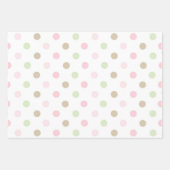 Niedliche Pastellpunkte Geschenkpapier Set (Vorderseite)