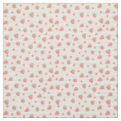 Niedliche Pastellrosa Erdbeeren und Crememuster Stoff (Muster)