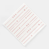 Niedliche Pastellrosa Streifen und Sternstaub Serviette (Ecke)