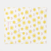 Niedliche Pastellsonnenschirme, Regenbogen und -he Fleecedecke (Vorderseite (Horizontal))