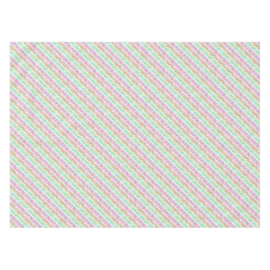 Niedliche Pastellstreifen für Blume Tischdecke (Vorderseite (Horizontal))