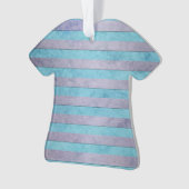 Niedliche Pastellstreifen Muster in hellblau und A Ornament (Vorderseite)