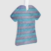 Niedliche Pastellstreifen Muster in hellblau und A Ornament (Vorderseite)