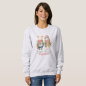 Niedliche Pastellwintertiere Sweatshirt (Vorne ganz)