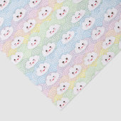 Niedliche Pastelwaves Kawaii Wolken Muster Seidenpapier (Ausschnitt)