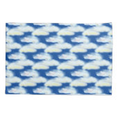 Niedliche Pastelwolken auf blau Kissenbezug (Rückseite)