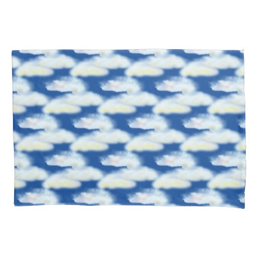 Niedliche Pastelwolken auf blau Kissenbezug (Vorderseite)