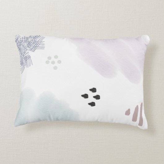 Niedliche Pastete Abstrakt Brush Stroke Dekokissen (Rückseite)