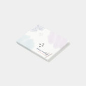 Niedliche Pastete Abstrakt Brush Strokes Post-it Klebezettel (angewinkelt)