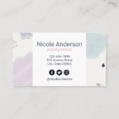 Niedliche Pastete Abstrakt Brush Strokes Visitenkarte (Rückseite)