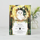 Niedliche Pastete Owl Geburtstag Einladung (Stehend Vorderseite)