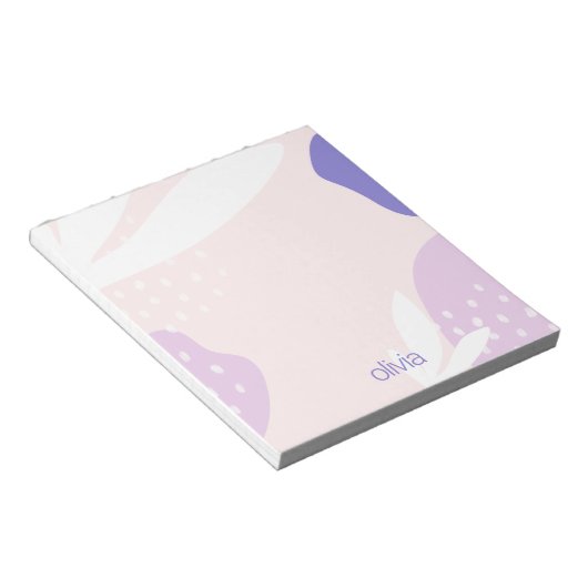 Niedliche Pastete Pink Lavender Art Notepad Notizblock (angewinkelt)