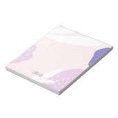 Niedliche Pastete Pink Lavender Art Notepad Notizblock (Rotiert)