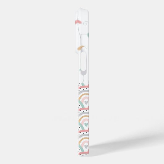 Niedliche Patchwork-Liebe Hearts Rainbows Pastel Case-Mate iPhone Hülle (Rückseite / Links)